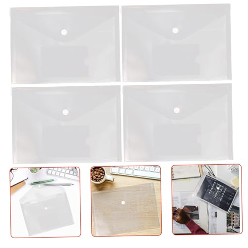 Gadpiparty 1 Satz Transparente Dokumentenmappe Mit Druckknopf Wasserdichter Organizer Für Papier Und Unterlagen Für Rechnungen Und Wichtige Dokumente 12 Stück von Gadpiparty