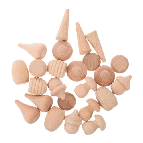 Gadpiparty 1 Satz Unlackierte Holzblöcke für Kreative Bastelprojekte Verschiedenen Formen mit Acrylfarben für DIY Deko und Kinderhobbys für Zuhause und Garten Zufällige Farbe Zufällige Farbe von Gadpiparty