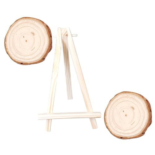 Gadpiparty 1 Satz Unvollendete Holzscheiben Große Diy Holzringe Durchmesser mit Ständer für Kreative Bastelprojekte und Dekorationen von Gadpiparty