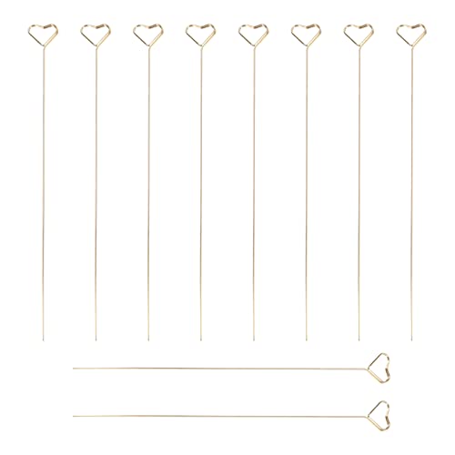 Gadpiparty 1 Satz Valentinstag Karte Jubiläumskarte Anniversary Card Grußkarten Romantische Kartenhalter Herzförmige Herz Büroklammern Partyclips Memohalter Plastik Golden 10 Stück von Gadpiparty
