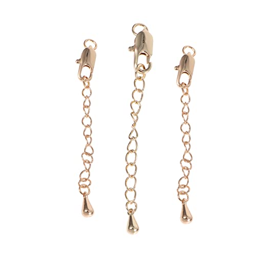 Gadpiparty 1 Satz Verlängerungsschnalle Aus Kettengliedern Klaue Silber Kettenschmuck Groß Kettenverlängerung Herstellung Kettenanhänger Armbandverlängerung Aus Metall Rot Legierung 3 Stücke von Gadpiparty