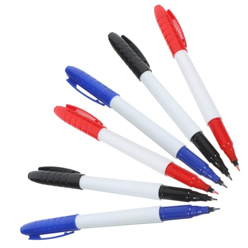 Gadpiparty 1 Satz Whiteboard Marker Spitze Wasserlöslich Wieder Abwischbar Schreibwerkzeug Für Schule Und Büro Und Je Stifte 6 Stück von Gadpiparty
