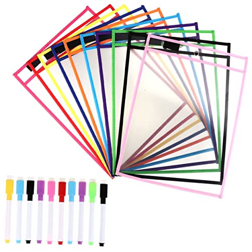 Gadpiparty 1 Satz Wiederverwendbare Transparente Trockenlösch Datei Taschen für Schüler Hohe und Temperaturbeständigkeit für Arbeitsblätter und Dokumente Zufällige Farbe Gadpiparty 1 Satz Wiederverwendbare Transparente Trockenlösch Datei Taschen für Schüler Hohe und Temperaturbeständigkeit für Arbeitsblätter und Dokumente Zufällige Farbe von Gadpiparty