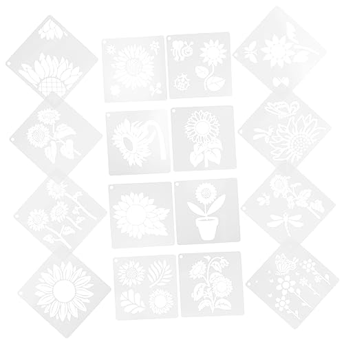 Gadpiparty 1 Satz Wiederverwendbaren Sonnenblumen Schablonen Kreative Vorlagen für Malerei Diy Projekte Dekorative Wandgestaltungen und Mehr Vielseitig Einsetzbar für Glatte Oberflächen von Gadpiparty