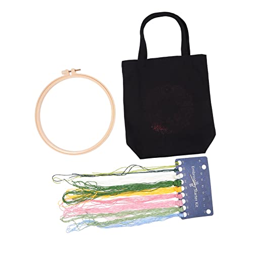 Gadpiparty 1 Satz bestickte Tasche aus Segeltuch große Tragetasche aus Segeltuch ästhetisch Handwerk handtasche Tasche Stickkits für Erwachsene Canvas -Einkaufstasche Stickset Kit von Gadpiparty