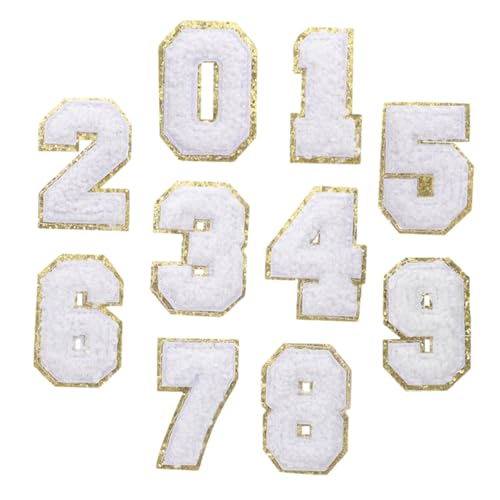 Gadpiparty 1 Satz digitaler Patch Flicken aufbügeln kleine Flicken zum Aufbügeln Flicken Nummern aufbügeln Nummer Bügelflicken Bügeln auf Flecken für Kleidung Polyester von Gadpiparty