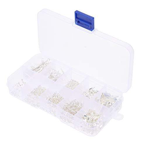 Gadpiparty 1 Schachtel DIY Ohrhaken Silberne Schmuckzubehör für Ohrringe Fächer Aufbewahrungsbox für Bastelbedarf Sicher und Praktisch für Kreative Projekte von Gadpiparty