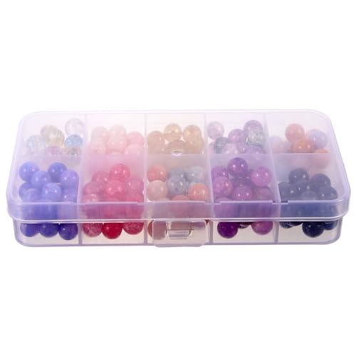 Gadpiparty 1 Schachtel Farbige Glasperlen für Diy Schmuckherstellung Runde Bastelperlen zum Auffädeln für Armbänder und Ohrringe für Kreative Bastelprojekte und Geschenkideen von Gadpiparty
