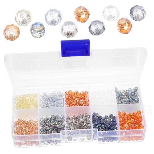 Gadpiparty 1 Schachtel Glasperlen DIY Schmuckperlen für Armband Halskette Haaraccessoires Kristallgelb für Bastelarbeiten und Projekte von Gadpiparty