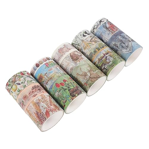 Gadpiparty 1 Schachtel Vintage Washi Tape für Scrapbooking Diy und Journaling Dekoratives Klebeband für Handbücher Tagebücher Fotoalben und Vielseitiges für Bastelfans und Gadpiparty 1 Schachtel Vintage Washi Tape für Scrapbooking Diy und Journaling Dekoratives Klebeband für Handbücher Tagebücher Fotoalben und Vielseitiges für Bastelfans und von Gadpiparty