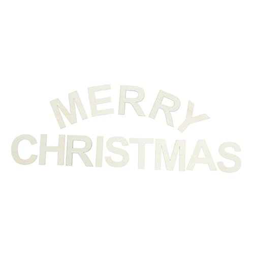 Gadpiparty 1 Set „Frohe Weihnachten“ Holzstücke Buchstabenausschnitte Scheibenornamente Verzierungsetiketten Für Zuhause Weihnachtsbaum Basteldekoration von Gadpiparty