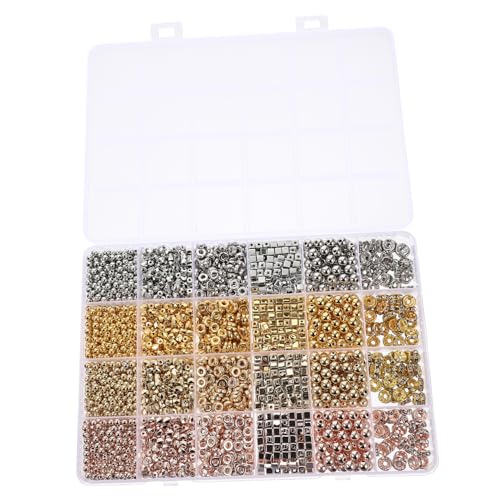 Gadpiparty 1 Set Abstandsperlen Goldene Abstandshalter Lose Große Und Kleine Farbige Perlen Geformte Bastelperlen Für Halsketten Exquisite Abstandsperlen Perlensets von Gadpiparty