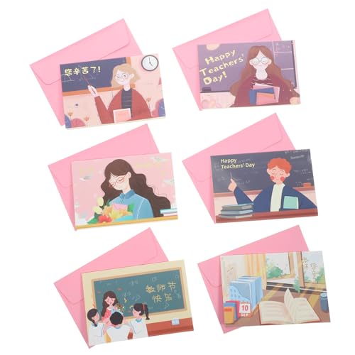 Gadpiparty 1 Set Geburtstagskarte Lehrertag Grußkarten Elegante Lehrertag Karten Lehrertag Karten Großmengen Lehrertag Grußkarte Lehrertag Grußkarten Anerkennungskarten Papier von Gadpiparty