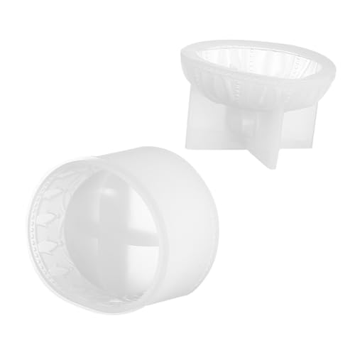 Gadpiparty 1 Set Kristallkleber Schmuckschatulle Handgemachte Form Schlüsselaufbewahrung Organizer Behälter Rund Basteln Modell Silica Gel Weiß von Gadpiparty