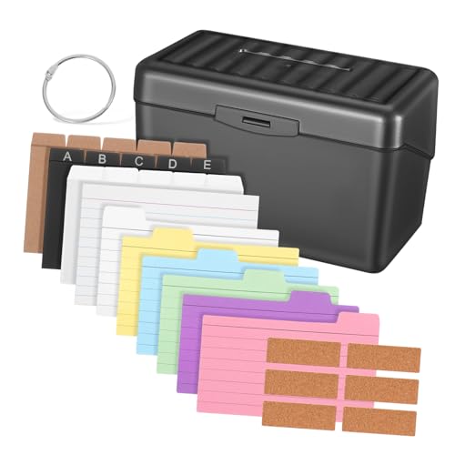 Gadpiparty 1 Set Set Desktop Aufbewahrungsbox Karteikarten Organizer Karten Organizer Karteikarten Zum Lernen Von Wortnotizkarten Karteikartenordner Karteikartenetui Mit Trennwänden von Gadpiparty