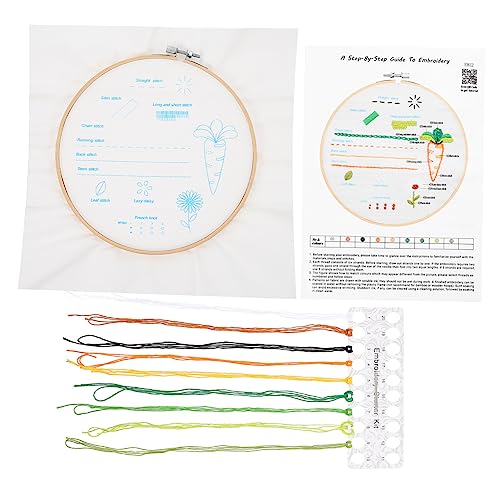 Gadpiparty 1 Set Stickmaterialpaket Kleine Stiche Nähsets Für Anfänger Übungsstarter Stoffhandwerk Werkzeug Zur Handarbeit Stickset Sticklernset von Gadpiparty