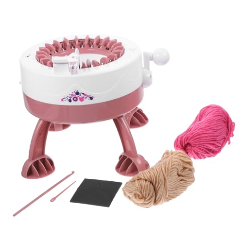 Gadpiparty 1 Stück DIY Strickmaschine Pinguinform Handbetriebene Webmaschine für Strickspielzeug für Schals und Mehr Rosa von Gadpiparty