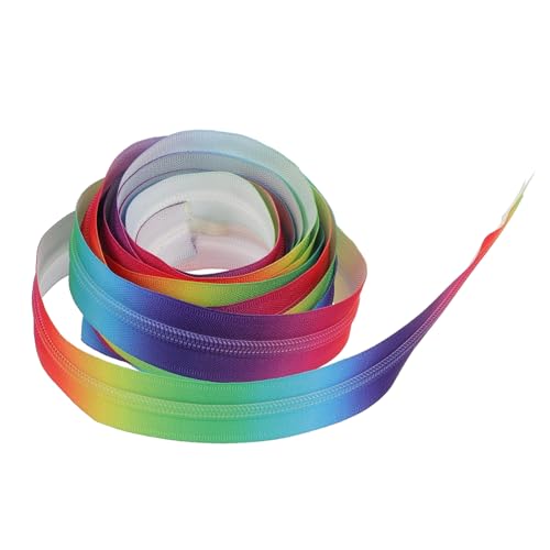 Gadpiparty 1 Stück Langer Nylon Coil Reißverschluss Regenbogenfarbe für DIY Nähprojekte und Bastelarbeiten Vielseitig Einsetzbar für Kleidung Taschen und Mehr von Gadpiparty