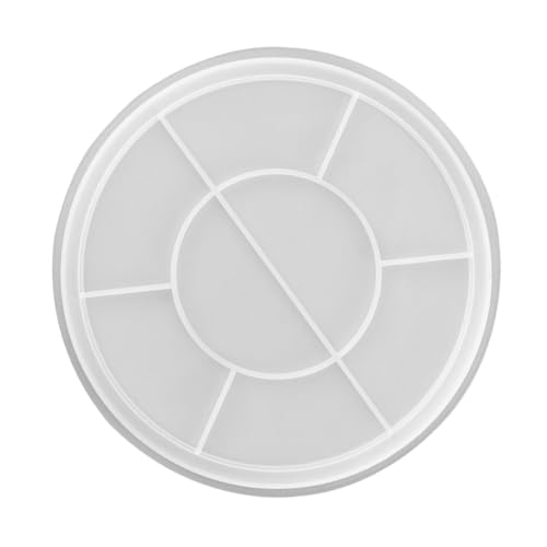 Gadpiparty 1 Stück Runder Gießform für DIY Aufbewahrungstablett Epoxidharz Silikonform für Dessertständer und Snackteller für Handwerksprojekte und von Gadpiparty