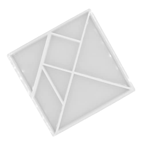 Gadpiparty 1 Stück Silikon Tangram Gießform Diy Puzzle Silikonform für Epoxidharz Bastelprojekte Lebensmittelechtes Material für Designs und Farbenfrohe Kreationen von Gadpiparty