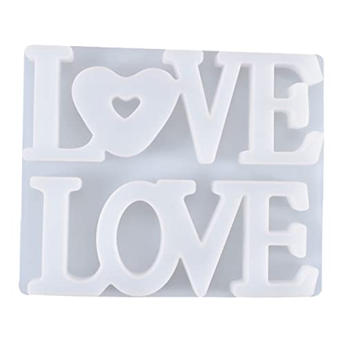Gadpiparty 1 Stück Silikonform Love für Diy Epoxidharz Herzförmige Gießform für Dekorative Tafelplatten und Kuchen Leicht zu Reinigen und Wiederverwendbar von Gadpiparty