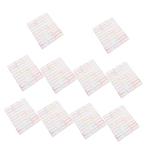 Gadpiparty 10 Blatt Bunte Selbstklebende Namensetiketten Bögen Wasserfeste Klassifizierungsaufkleber für Büro Schule Haushalt Ablösbar ohne Rückstände Vielseitig Beschriftbar Gadpiparty 10 Blatt Bunte Selbstklebende Namensetiketten Bögen Wasserfeste Klassifizierungsaufkleber für Büro Schule Haushalt Ablösbar ohne Rückstände Vielseitig Beschriftbar von Gadpiparty