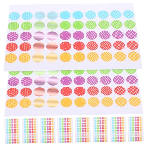 Gadpiparty 10 Blatt Farbetikettenaufkleber Aufkleberpapier Bindemittel -Loch -Aufkleber Zahlenaufkleber Büro sortiert Lochaufkleber für Briefpapier Bindering-Aufkleber PVC selbstklebend von Gadpiparty