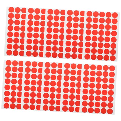 Gadpiparty 10 Blatt Farbige Tag -Aufkleber Punkt Form Bump-Dot-Aufkleber leere Etiketten Aufkleber Dot -Aufkleber runde aufkleberetiketten Farbcodierungsetiketten kreis aufkleber Papier rot von Gadpiparty