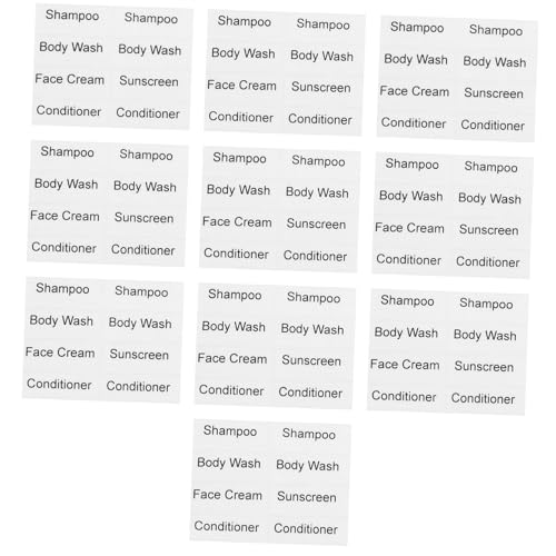 Gadpiparty 10 Blatt Kosmetische Etiketten Aufkleber für Reise Flaschen Wiederbeschreibbar Transparent mit Schwarzer Geeignet für Shampoo Lotion Organizer für Kosmetische Nachfüllflaschen Gadpiparty 10 Blatt Kosmetische Etiketten Aufkleber für Reise Flaschen Wiederbeschreibbar Transparent mit Schwarzer Geeignet für Shampoo Lotion Organizer für Kosmetische Nachfüllflaschen von Gadpiparty