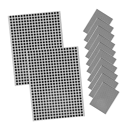 Gadpiparty 10 Blatt Runde Selbstklebende Punktetiketten Schwarze Kennzeichnungsetiketten für Organisation von Gewürzen Hausarbeit und Markieren von Aufbewahrungsbehältern von Gadpiparty