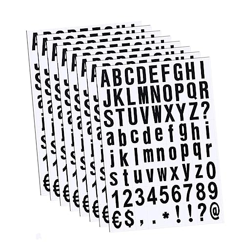 Gadpiparty 10 Blatt Selbstklebende Alphabet und Zahlenaufkleber für Etiketten und Beschriftungen Mailbox Fenster Auto und Mehr von Gadpiparty