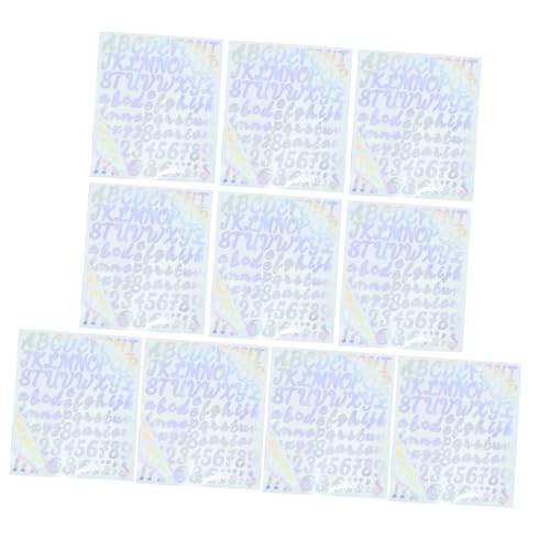 Gadpiparty 10 Blatt Selbstklebende Buchstaben und Zahlenaufkleber Glitzernde Diy Sticker für Grußkarten und Umschläge Dekorative Aufkleber für Kreative Bastelprojekte Gadpiparty 10 Blatt Selbstklebende Buchstaben und Zahlenaufkleber Glitzernde Diy Sticker für Grußkarten und Umschläge Dekorative Aufkleber für Kreative Bastelprojekte von Gadpiparty