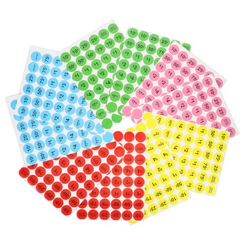 Gadpiparty 10 Blatt Selbstklebende Preisetiketten Aufkleber Rund Sticker für Supermarkt Geschäft Einzelhandel pro Packung Preisaufkleber Regal Beschriftbar Gadpiparty 10 Blatt Selbstklebende Preisetiketten Aufkleber Rund Sticker für Supermarkt Geschäft Einzelhandel pro Packung Preisaufkleber Regal Beschriftbar von Gadpiparty