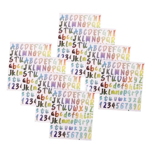 Gadpiparty 10 Blatt Wasser- und ölbeständige Aufkleber Mini Vinyl-Buchstaben zum Aufkleben Etikett für Poster buchstabensticker Wasserfeste Vinyl-Buchstabenaufkleber große Aufkleberbuchstaben von Gadpiparty