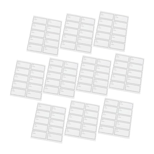 Gadpiparty 10 Blatt Wasserdichte Ölresistente Etiketten mit Blanko aufklebern Langlebige Lebensmittel aufkleber zum Beschriften von Flaschen und Vorratsdosen für Küche und Büro von Gadpiparty