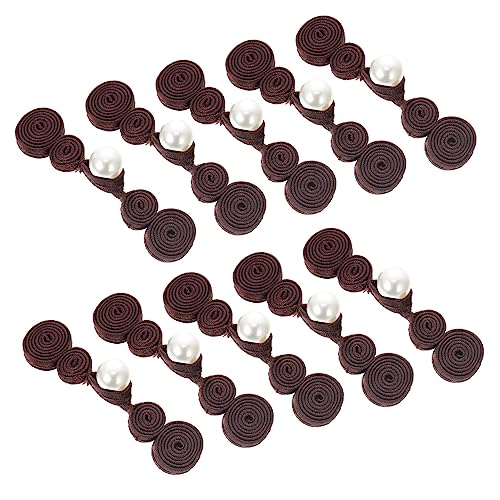 Gadpiparty 10 Paare Chinesische Knotenverschluss Knöpfe Kostümknöpfe für Cheongsam und Hananzüge Hochwertige DIY Nähverschlüsse Einzigartiges Design für Orientalische Kleidung von Gadpiparty