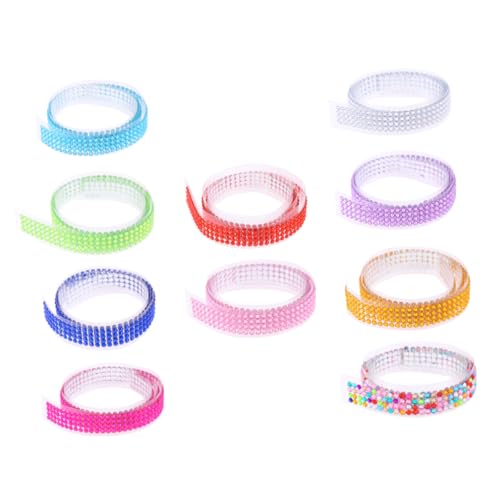 Gadpiparty 10 Rollen Acryl Diy Strass Klebeband Farben Dekoratives Selbstklebendes Tape für Bastelprojekte Tagebücher Planer und Persönliche Dekoration Zufällige Farben Gadpiparty 10 Rollen Acryl Diy Strass Klebeband Farben Dekoratives Selbstklebendes Tape für Bastelprojekte Tagebücher Planer und Persönliche Dekoration Zufällige Farben von Gadpiparty