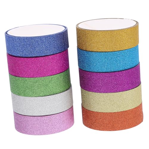 Gadpiparty 10 Rollen Glitzeband Aufkleber Scrapbooking -Vorräte Klebeband Dekoratives Washi Tape Geschenkbänder dünne Washi-Tapes einzigartige Washi-Tapes DIY-Bänder Papier Gadpiparty 10 Rollen Glitzeband Aufkleber Scrapbooking -Vorräte Klebeband Dekoratives Washi Tape Geschenkbänder dünne Washi-Tapes einzigartige Washi-Tapes DIY-Bänder Papier von Gadpiparty