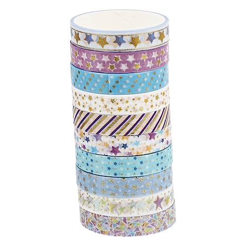 Gadpiparty 10 Rollen Goldstempelbandset Pastell dekorativ Stempeln Sammelalbum Band für Tagebuch Heißprägepapier Heißprägeband selbstklebendes Washi-Tape Klebeband für Heimwerker Washi Tape von Gadpiparty