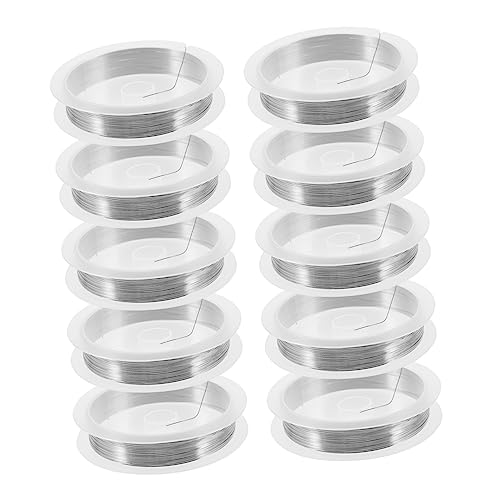 Gadpiparty 10 Rollen Kupferdrahtmaterial Schmuckdraht Kupferschmuckzubehör herstellen biegbarer Draht zum Basteln Schmuck aus Draht Kupferdraht zur Schmuckherstellung Metall Silber Gadpiparty 10 Rollen Kupferdrahtmaterial Schmuckdraht Kupferschmuckzubehör herstellen biegbarer Draht zum Basteln Schmuck aus Draht Kupferdraht zur Schmuckherstellung Metall Silber von Gadpiparty
