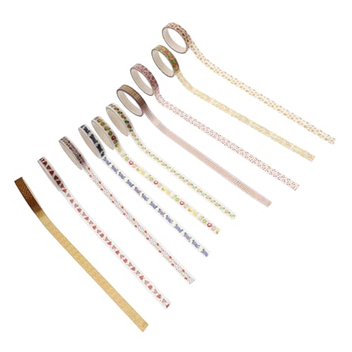 Gadpiparty 10 Rollen Obst Muster Washi Klebebänder Dekorative Klebebänder für Diy Scrapbooking Tagebuch Handbuch und pro Rolle Vielseitig Einsetzbar von Gadpiparty