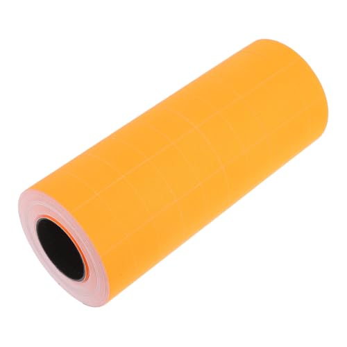 Gadpiparty 10 Rollen Spezialpapier Für Preisauszeichnungsmaschine Preisschildaufkleber Preisetiketten Preispapier Etikettendruckerpapier Einzelhandelspreisschilder Preisauszeichner Orange von Gadpiparty