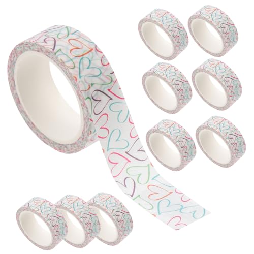 Gadpiparty 10 Rollen Taschenklebeband Aufkleber Selbstklebend Herz Tagebuch Bunt Dekorativ Für Geburtstage Dekoration Hochzeitsdeko Süßes Klebeband Bastelband Gadpiparty 10 Rollen Taschenklebeband Aufkleber Selbstklebend Herz Tagebuch Bunt Dekorativ Für Geburtstage Dekoration Hochzeitsdeko Süßes Klebeband Bastelband von Gadpiparty