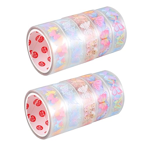 Gadpiparty 10 Rollen Washi Tape Dekorative Klebebänder für Diy Alben Handgefertigte Bastelprojekte Transparentes Pet Material für Scrapbooking und von Gadpiparty