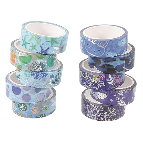 Gadpiparty 10 Rollen Washi Tape Ocean Washi Tape für Scrapbooking Diy Projekte Journaling Dekorative Klebebänder mit Ästhetischen Mustern für Handbücher und Fotoalben Gadpiparty 10 Rollen Washi Tape Ocean Washi Tape für Scrapbooking Diy Projekte Journaling Dekorative Klebebänder mit Ästhetischen Mustern für Handbücher und Fotoalben von Gadpiparty