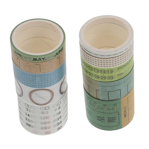 Gadpiparty 10 Rollen Washi-Tape Schrottbuch farbig Zeitschrift Scrapbooking Dekoration Tagebuch Washi Tape dekorative Bänder dekorative Klebebänder dekoratives Klebeband für DIY Flüsterpapier von Gadpiparty