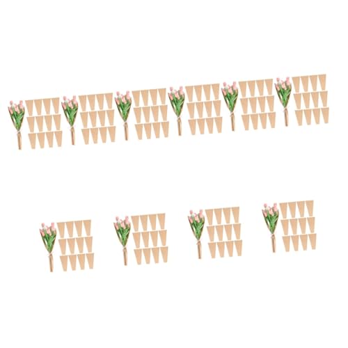 Gadpiparty 10 Sätze Blumenverpackungsbeutel Lieferungen Für Blumensträuße Einzelrosen-verpackungsbeutel Herstellung Blumenstraußbeutel Blumenträger Blumentasche Papier Khaki 50 Stück * 10 von Gadpiparty