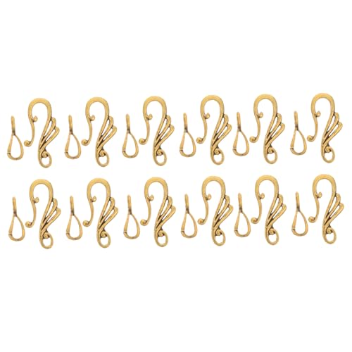 Gadpiparty 10 Sätze Ohrringe Zubehör schmuck Ohrring-Knebelschnallen Knebelverschluss für Armband Knebelverschlüsse selber machen Halskette Verschlüsse Ohrring-Charms Zinklegierung Golden von Gadpiparty