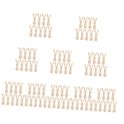 Gadpiparty 10 Sätze Unlackierte Holzkaninchen Puppenfiguren Teiliges Diy Malset Für Basteln Mit Holztiere Unvollendete Holzspielzeuge Für Handwerk Und Dekoration 10 Stück * 10 von Gadpiparty