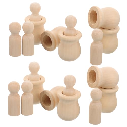 Gadpiparty 10 Satz Unfertige Holzfiguren Blanko Peg Puppen zum Bemalen Diy Projekte für Fördert Fantasie und Soziale Interaktion Bastelspielzeug für Handwerksprojekte Gadpiparty 10 Satz Unfertige Holzfiguren Blanko Peg Puppen zum Bemalen Diy Projekte für Fördert Fantasie und Soziale Interaktion Bastelspielzeug für Handwerksprojekte von Gadpiparty